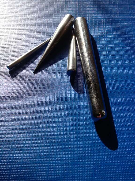 steel tapers used for stretching ear piercings