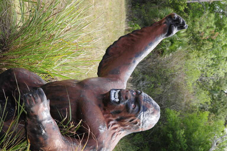 Statue depicting the Florida Skunk Ape