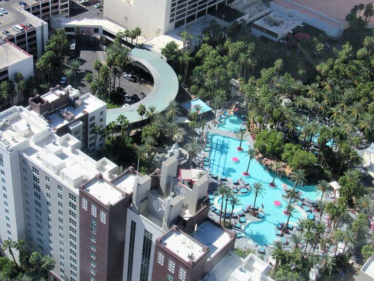 A view from the High Roller Ferris wheel in Las Vegas, Nevada.
