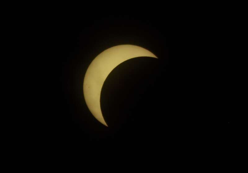 The 2017 eclipse, as seen through a welding filter attached to a 300mm lens.