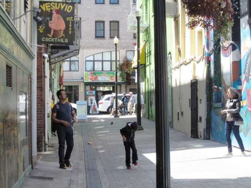 Jack Kerouac Alley, formerly called Adler Alley or Adler Place, and now named after the Beat Generation author, runs the one short block between Grant and Columbus Avenues in the North Beach neighborhood of San Francisco, California. The City Lights