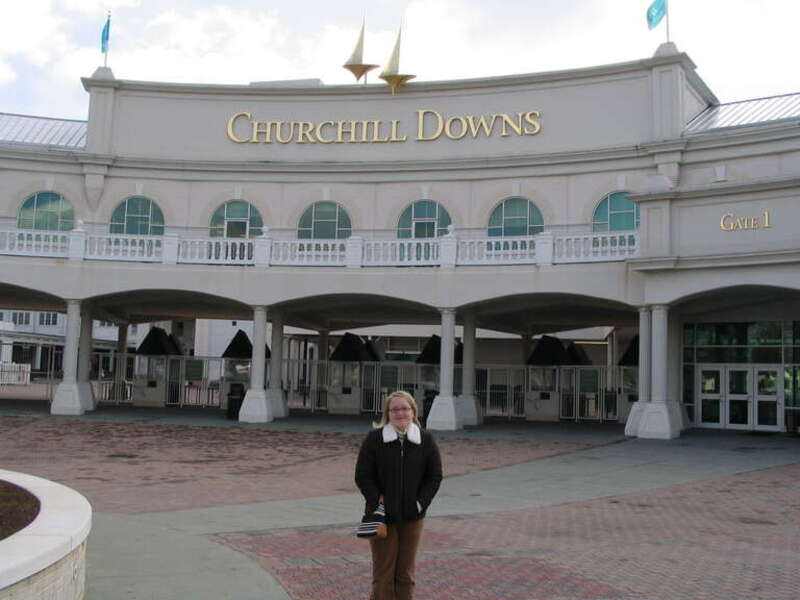 Churchill Downs, located on Central Avenue in south Louisville, Kentucky, United States, is a Thoroughbred racetrack most famous for hosting the Kentucky Derby annually. It officially opened in 1875, and held the first Kentucky Derby and the first