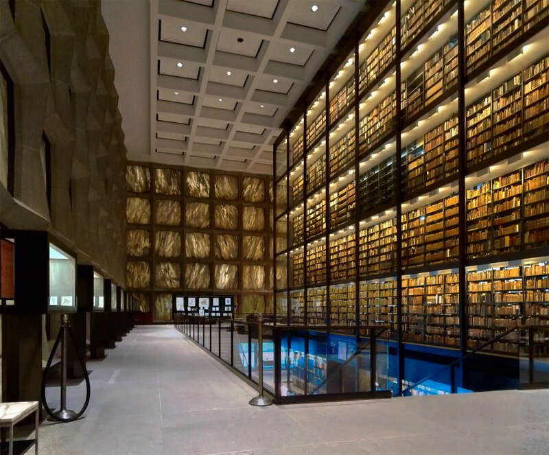 Beinecke Rare Book &amp;amp; Manuscript Library, 1960–1963, Gordon Bunshaft of Skidmore, Owings &amp;amp; Merrill (SOM), Yale University Hewitt Quadrangle (Beinecke Plaza), New Haven, Connecticut