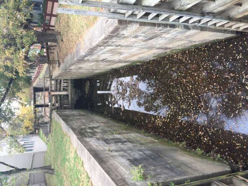 Lock 4 on the C&amp;amp;O Canal, west of Thomas Jefferson Street in Georgetown, during canal repairs in November 2016
