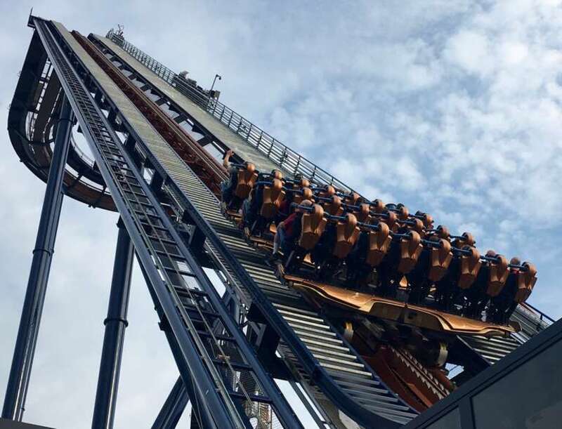 Valravn first hill at Cedar Point in Sandusky, Ohio.