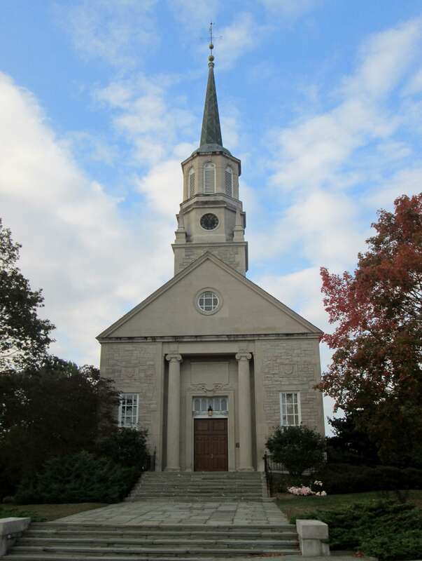 Harkness Chapel on the campus of Connecticut College, New London, Connecticut.