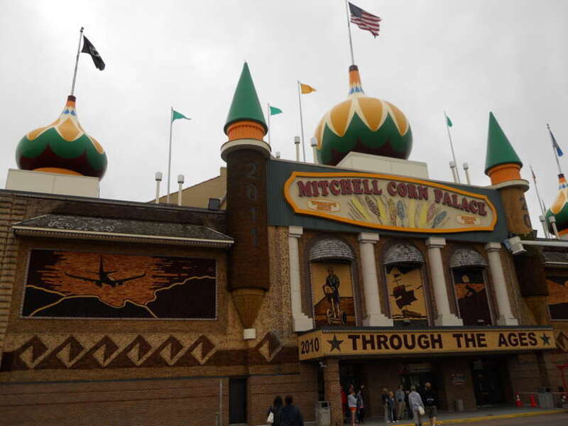 The original Mitchell Corn Palace (known as &quot;The Corn Belt Exposition&quot;) was built in 1892 to showcase the rich soil of South Dakota and encourage people to settle in the area. It was a wooden castle structure on Mitchell's Main Street. In 1904–1905,