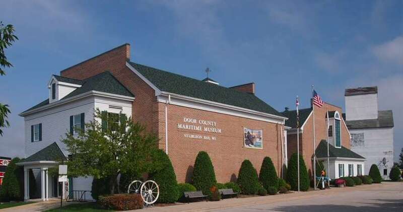 Door County Maritime Museum–Sturgeon Bay Museum, 120 N Madison Ave, Sturgeon Bay, Wisconsin, USA  Viewed from the west.