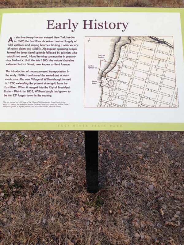 A historic information board in East River State Park