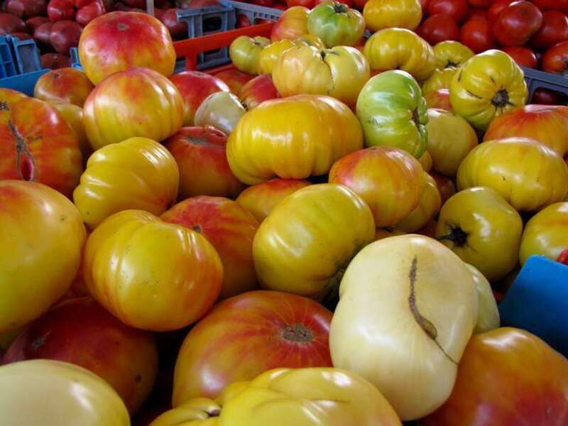Fruits and vegetables for sale on August 5, 2012 at Eastern Market in Washington DC.
More at The Schumin Web:
&amp;lt;a href=&quot;https://www.schuminweb.com/photography/fruit-stands/&quot; rel=&quot;noreferrer
