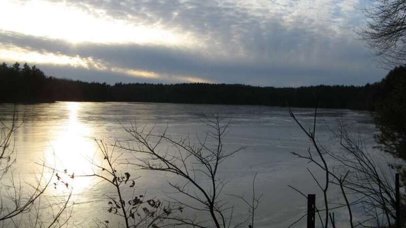 Ice on Walden Pond.