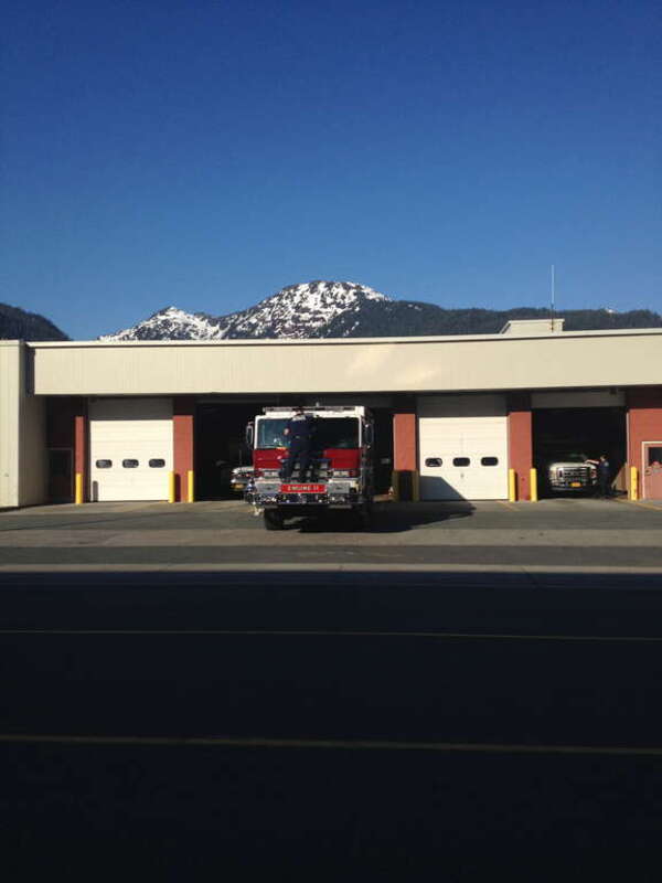 Juneau Fire Station across from the Federal Building, Alaska.