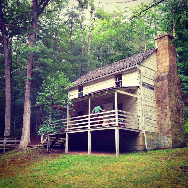 Lighthorse Harry Lee Cabin, also known as Lee Cabin, is a historic home located in Lost River State Park, near Mathias, Hardy County, West Virginia. Photographed by Quercus montana on June 21, 2014.