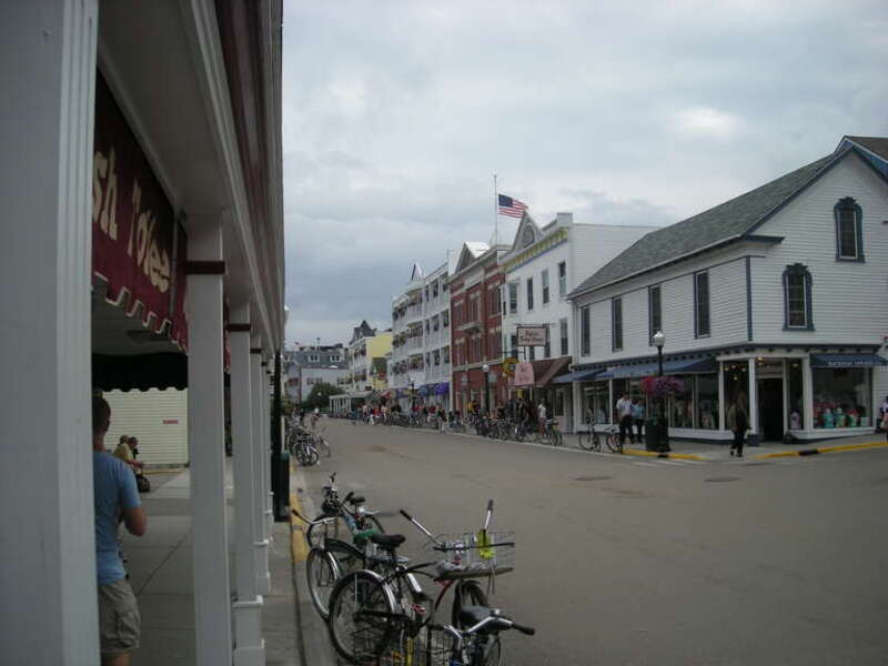 Main Street on Mackinac Island, Michigan (United States).