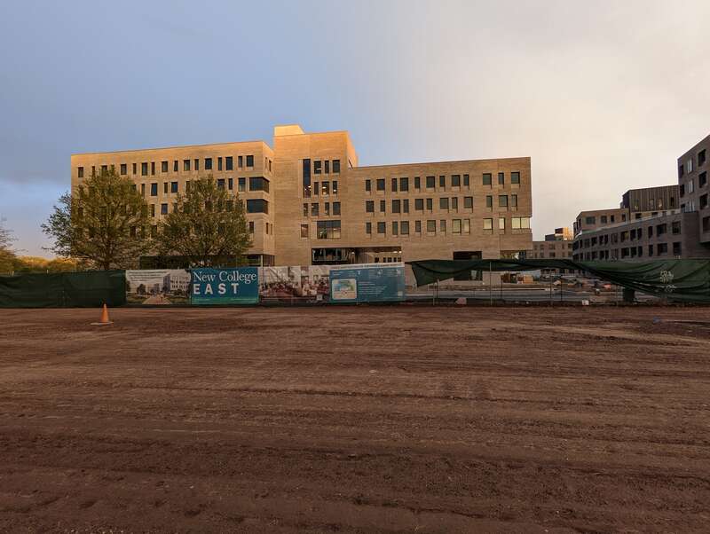 New College East, Princeton University, near completion on 8 May 2022