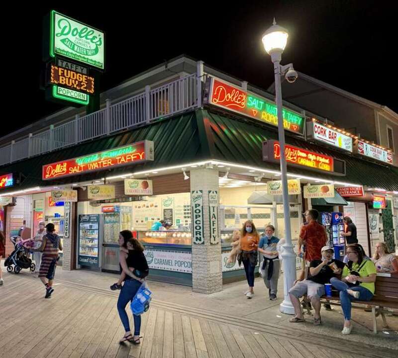 Dolle's Candyland on the boardwalk in Ocean City, Maryland.