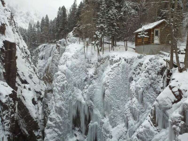 Icicles in Uncomphagre Gorge (Ouray, CO).