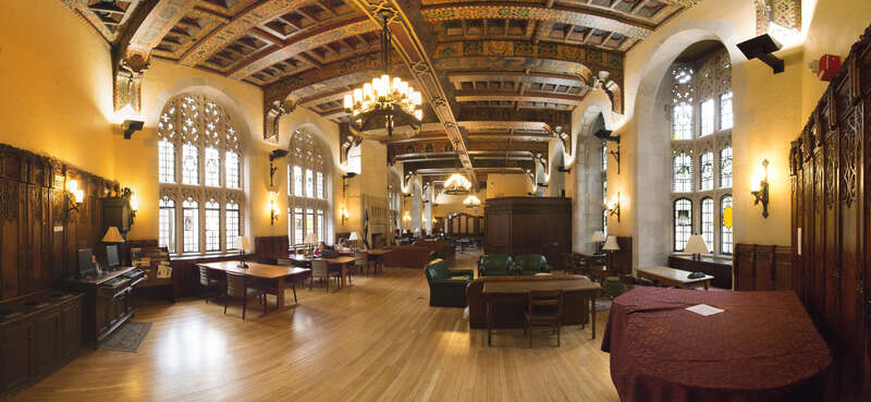 Panorama of the interior of the MacDougal Center, Hall of Graduate Studies
Yale University, New Haven, Connecticut