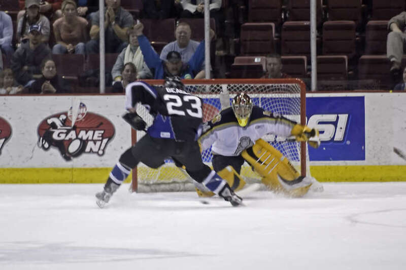 In the eighth round, and with an opportunity to win it all, Jay Beagle has his shot blocked.