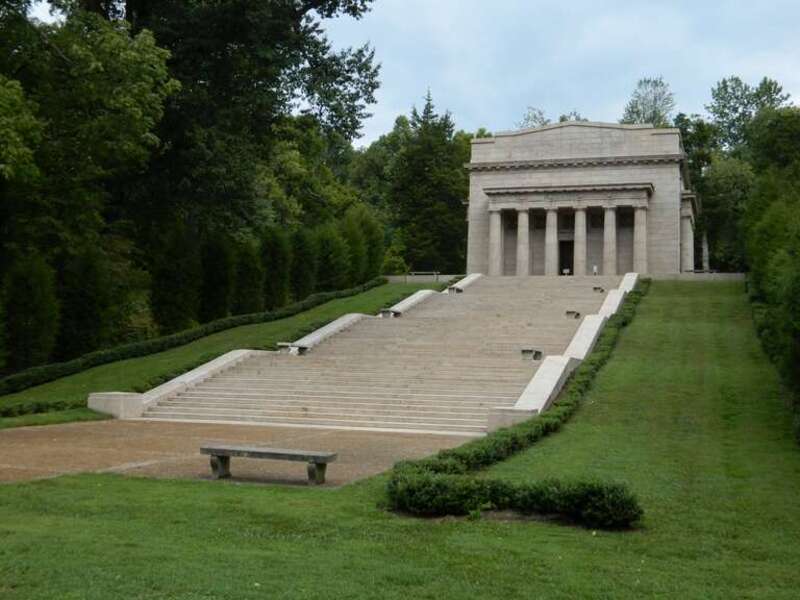 The monument at the Abraham Lincoln Birthplace National Historic Site.