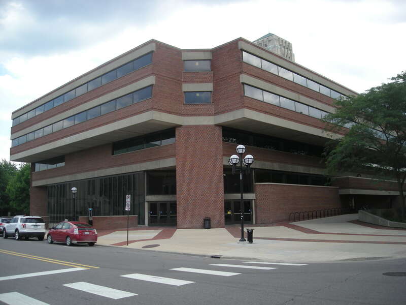 The Modern Languages Building on the central campus of the University of Michigan in Ann Arbor, Michigan (United States).