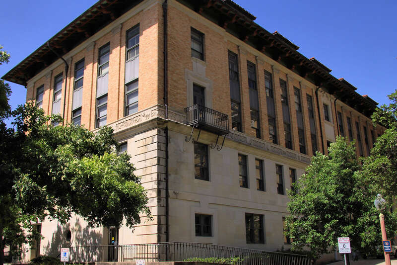 The Will C. Hogg Building at the University of Texas at Austin in Austin, Texas, United States.
