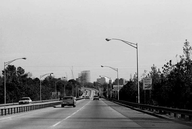 View from I-126, just west of Columbia, S.C. sometime in the 1970's.