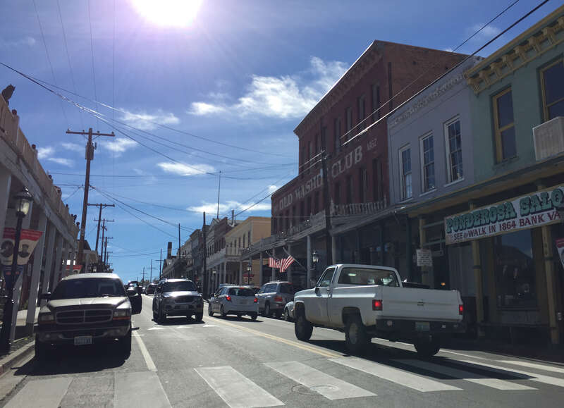 View south along C Street (Nevada State Route 341) near Taylor Street in Virginia City, Nevada