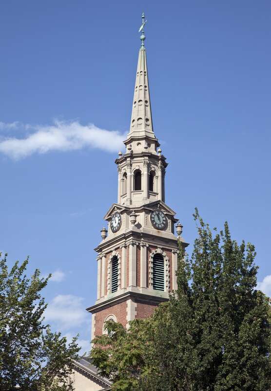Steeple of All Souls Church in DC, a Unitarian Universalist congregation