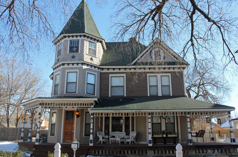 The Chapman-Noble House, located at 1230 North Waco in Wichita, Kansas. The property is listed on the National Register of Historic Places.