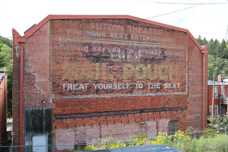 Rear of the Cottrill Opera House in Thomas, West Virginia in 2020