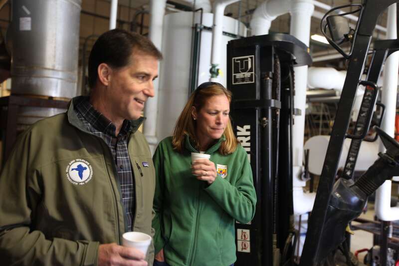 U.S. Fish &amp;amp; Wildlife Service Director Dan Ashe visits the Northeast Regionfor a tour of the White River National Fish Hatchery in Bethel, Vermont on 
April 27, 2012. The hatchery was devastated by Tropical Storm Irene and
Dan Ashe had the chance