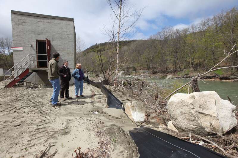 U.S. Fish &amp;amp; Wildlife Service Director Dan Ashe visits the Northeast Regionfor a tour of the White River National Fish Hatchery in Bethel, Vermont on 
April 27, 2012. The hatchery was devastated by Tropical Storm Irene and
Dan Ashe had the chance