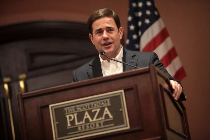 State Treasurer Doug Ducey speaking at the Coffee and Cocoa Club hosted by U.S. Senator Jeff Flake at the Scottsdale Plaza Resort in Scottsdale, Arizona.

Please attribute to Gage Skidmore if used elsewhere.