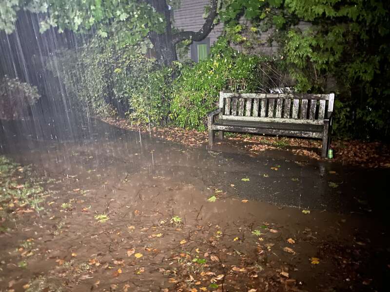 Flooding in Camden, Maine, in October 2021