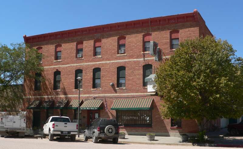 Hotel Chadron in Chadron, Nebraska; seen from the northeast.  The Italianate building was constructed in 1890.  It is listed in the National Register of Historic Places.