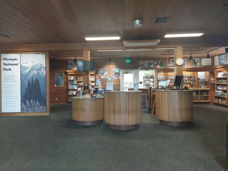 Photograph of Interior of Olympic National Park Visitor Center - Wilderness Information Center