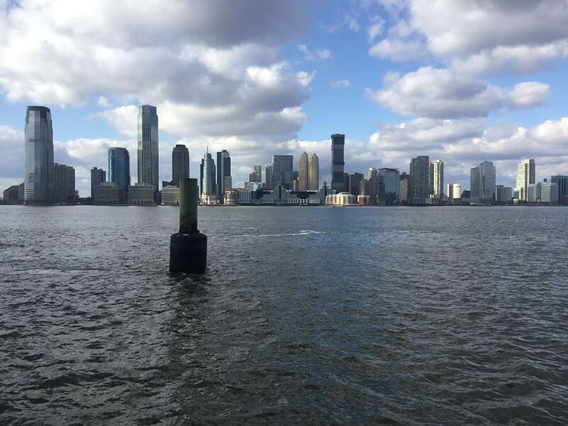 The Jersey City skyline seen from Battery Park City