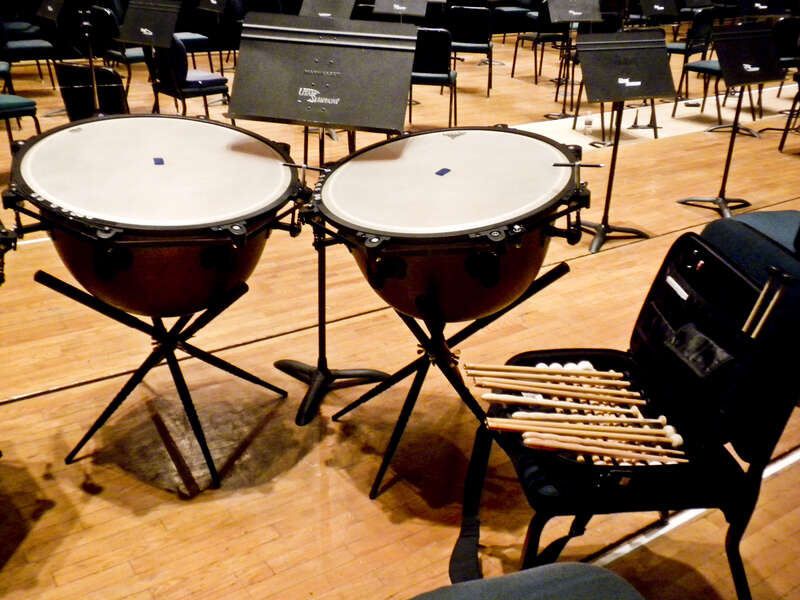 Lefima timpani, owned by the Utah Symphony Orchestra, in Abranavel Hall.