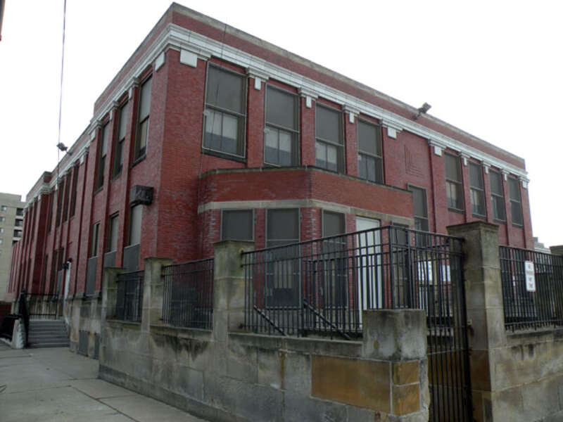 Picture of the front of Letsche Elementary School (also known as Letsche Alternative Learning Center and Letsche Education Center) located at 1530 Cliff Street in the Crawford–Roberts neighborhood of Pittsburgh, Pennsylvania, on March 20, 2010.  The
