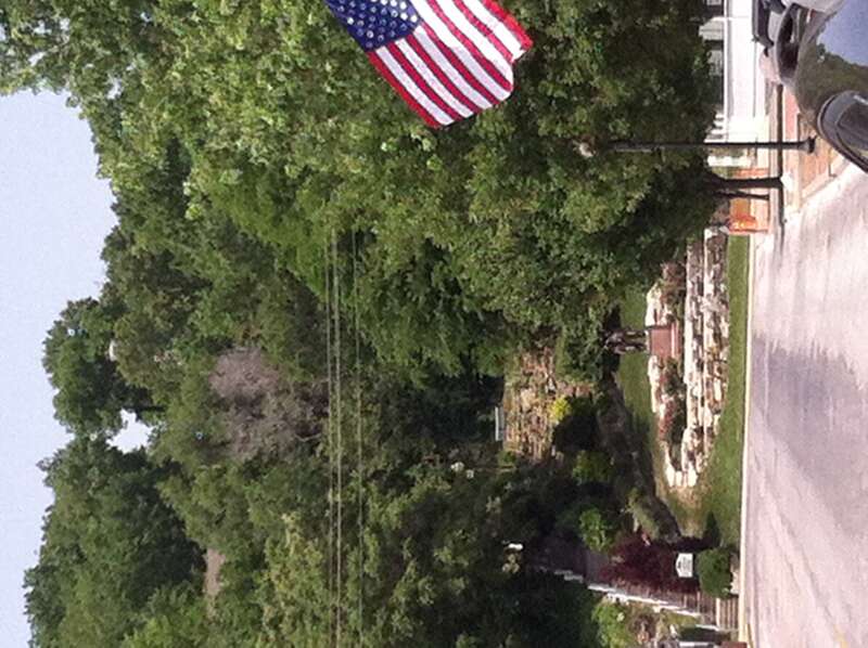 Looking north on Main Street in Hannibal, MO towards Cardiff Hill.