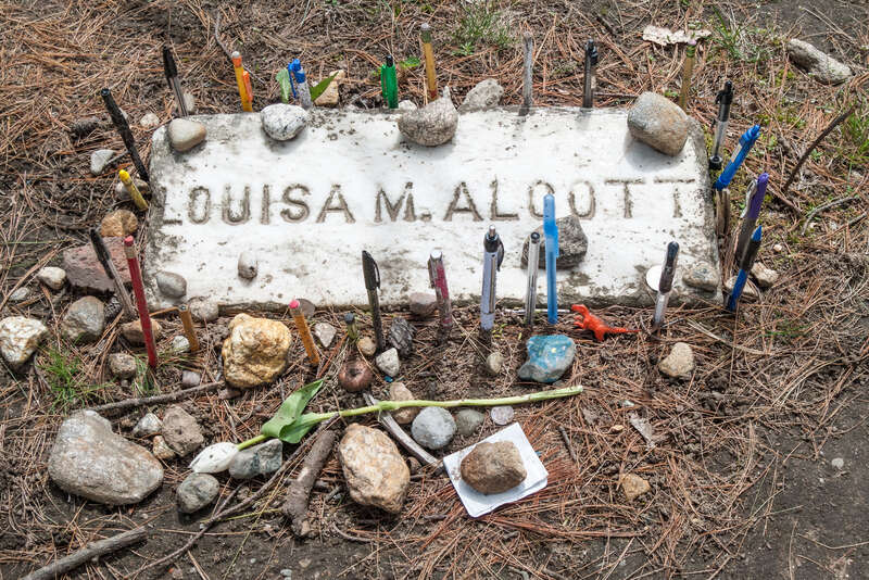 Louisa May Alcott Grave in Sleepy Hollow Cemetery, Concord, Massachusetts