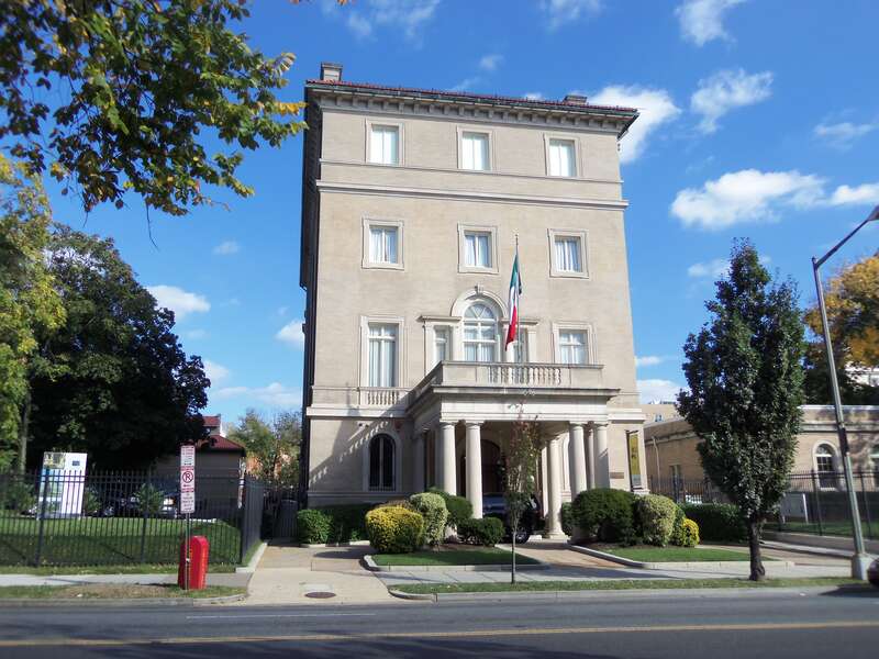 The Mexican Cultural Institute on 16th Street NW, in Washington, DC.  The building served as the Mexican Embassy until 1989.