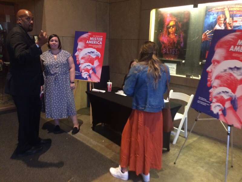 Mister America poster setup.