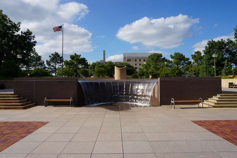 The Oklahoma City National Memorial in Oklahoma City, Oklahoma (United States).