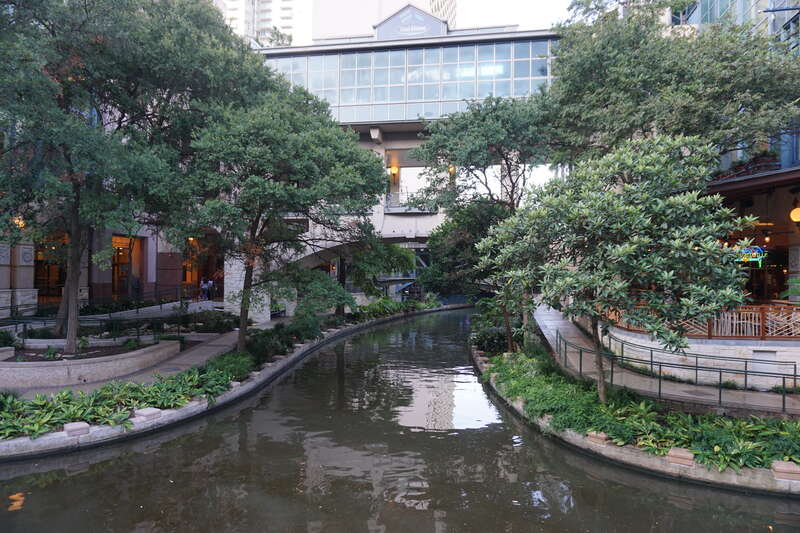The Shops at Rivercenter on the San Antonio River Walk in San Antonio, Texas (United States).