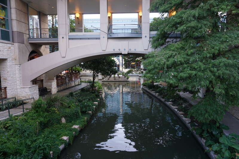 The Shops at Rivercenter on the San Antonio River Walk in San Antonio, Texas (United States).