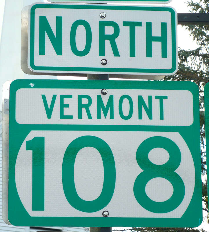 VT Route 108 Northbound in Jeffersonville, Vermont