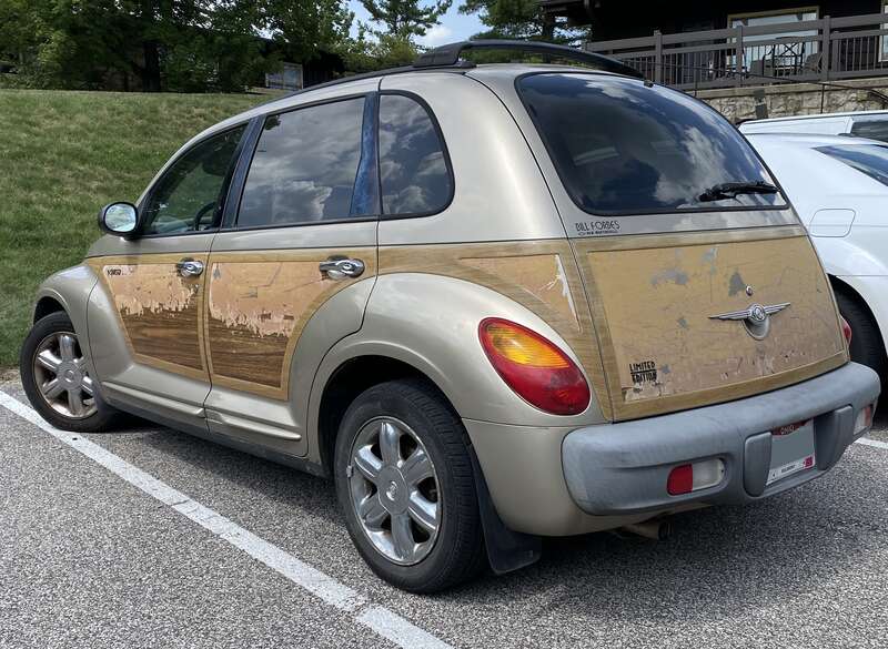 2002 Chrysler PT Cruiser photographed in Wheeling, West Virginia.