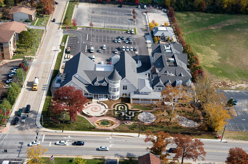 Aerial view of The Magic House